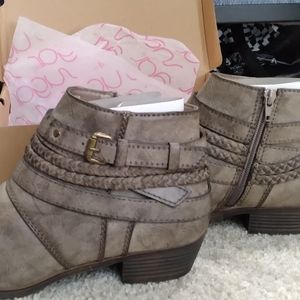 Gray booties